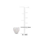1.00 Carat (ctw) Opal Heart Stud Earrings in Sterling Silver product image