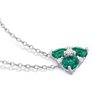 1.25 Carat (ctw) Lab-Created Emerald and White Sapphire Necklace product image