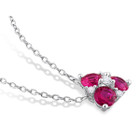 1.45 Carat (ctw) Lab-Created Ruby and White Sapphire Necklace product image