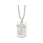 Men's Stainless Steel Cross Dogtag Pendant Necklace  product image