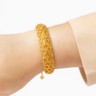 Gold-Plated Floral Filigree Bangle Bracelet product image