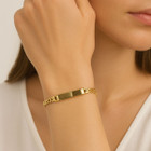 Gold-Plated ID Bracelet with Cuban Link Chain product image