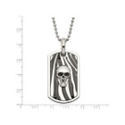 Men's Stainless Steel Skull Dog Tag Pendant Necklace product image