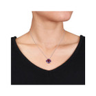 4.44 Carat (ctw) Garnet and African Amethyst Pendant Necklace  product image