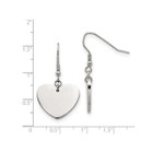 Stainless Steel Polished Dangle Heart Earrings product image