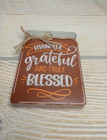 'Thankful Grateful Truly Blessed' Mason Jar Wood & Metal Sign product image