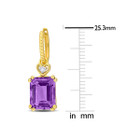 6.40 Carat (ctw) Amethyst Dangle Earrings in Gold Plated Sterling product image