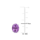 4.00 Carat (ctw) Amethyst Oval Stud Earrings in Sterling Silver product image