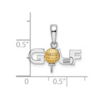 Sterling Silver GOLF Tee Charm Pendant Necklace product image