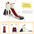 6-In-1 Large Slide for Kids with 3-Step Ladder product image