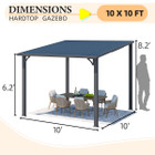 Outdoor Pergola Heavy-Duty Lean-to Metal Awning product image