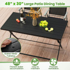48” x 30” Foldable Dining Table with Slatted Tabletop product image