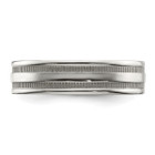 Stainless Steel Grooved Wedding Band Ring product image