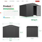 8' x 6' Metal Outdoor Lockable Storage Shed product image