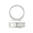 Sterling Silver Edge Design Wedding Band (6mm) product image