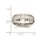 Men's Hammered Stainless Steel Wedding Band (7.5mm) product image