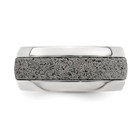 Men's Titanium Pattern Band with Grey Crete - 10mm  product image