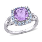 2.30 Carat (ctw) Amethyst and Tanzanite Ring in Sterling Silver product image