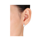 8.5-9mm Cultured Freshwater Pearl Earrings with Aquamarine product image