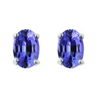 925 Sterling Silver 2 ct. Genuine Tanzanite Round Stud Earrings product image