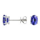 925 Sterling Silver 2 ct. Genuine Tanzanite Round Stud Earrings product image