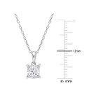 1.25 Carat (ctw) Lab-Created Moissanite Princess-Cut Solitaire Necklace product image