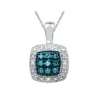 1/10 Carat (ctw) Blue and White Accent Diamond Necklace product image