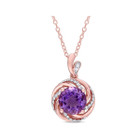 1.50 Carat (ctw) Amethyst and White Topaz Pendant Necklace product image