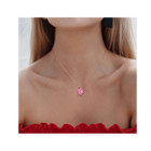 2.40 Carat (ctw) Lab-Created Blue and Pink Sapphire Bird Necklace product image