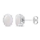 2.00 Carat (ctw) Opal Oval Stud Earrings in Sterling Silver product image