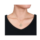 Accent Diamond MOM Heart Pendant Necklace product image