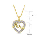 Accent Diamond MOM Heart Pendant Necklace product image