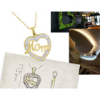 Accent Diamond MOM Heart Pendant Necklace product image