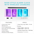 Vintage Wireless Charging Glow Alarm Clock product image