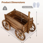 Rustic Wood Wagon Planter (1 or 2-Pack) product image