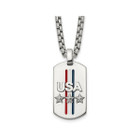 Men's Stainless Steel USA and Stars Dog Tag Necklace  product image