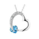 1.00 Carat (ctw) Blue Topaz Heart Pendant Necklace product image