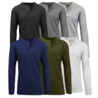 Men's Thermal Waffle Knit Long Sleeve Henley Shirt product image