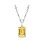 1.12 Carat (ctw) Citrine Emerald-Cut Pendant Necklace product image