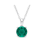 1.85 Carat (ctw) Lab-Created Emerald Solitaire Necklace product image