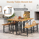 Patio Table and One Sided Bench Set (1 or 2-Pack) product image