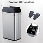 16-Gallon Trash Can with Wing Lid and Motion Sensor Technology product image