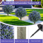 24" Artificial Lavender Topiary Ball Trees (2-Pack) product image
