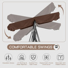 3-Seat Glider Patio Swing with Removable Cushion and Adjustable Canopy product image