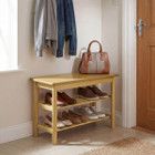 3-Tier Freestanding Shoe Rack Bench product image