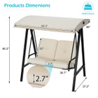 2-Seat Outdoor Patio Swing Chair with Adjustable Canopy product image