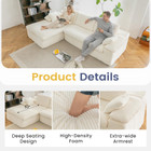 110" L-Shaped Modular Sectional Sofa with Fluffy Cushions product image
