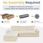 110" L-Shaped Modular Sectional Sofa with Fluffy Cushions product image