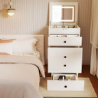 3-in-1 Small Vanity Desk Set with Flip-Top Mirror and Stool product image