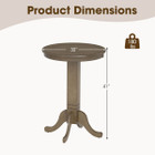 30” Round Pedestal-Base Bar Table with Rubber Wood Frame  product image